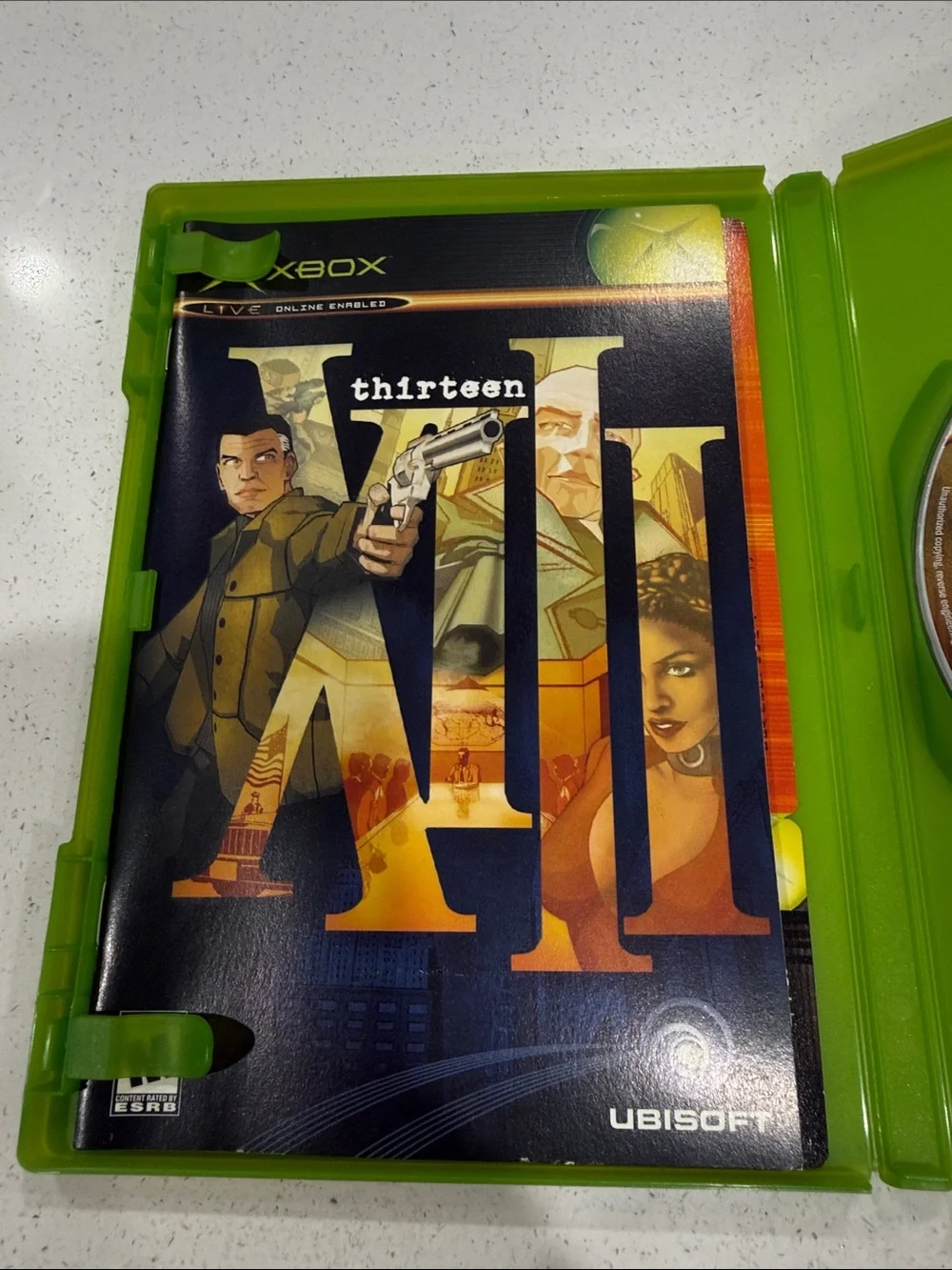 Microsoft Xbox XIII (Thirteen) Video Game with Green Case